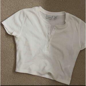 Sunday best/Aritzia, button down tshirt, white, size xs, perfect condition